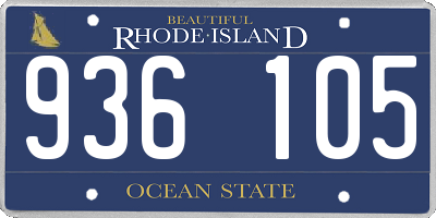 RI license plate 936105