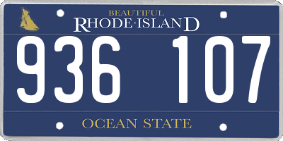 RI license plate 936107
