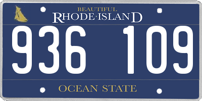 RI license plate 936109