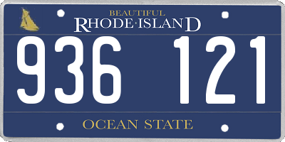 RI license plate 936121