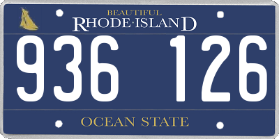 RI license plate 936126