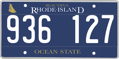 RI license plate 936127