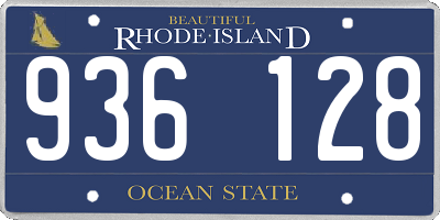 RI license plate 936128