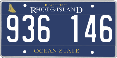 RI license plate 936146