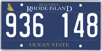 RI license plate 936148