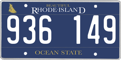 RI license plate 936149