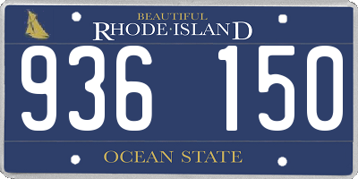 RI license plate 936150