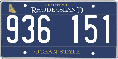 RI license plate 936151