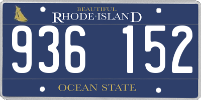 RI license plate 936152