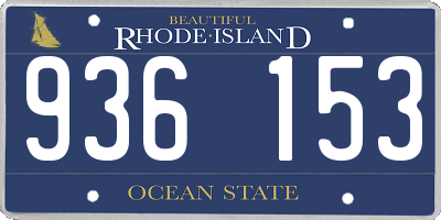 RI license plate 936153
