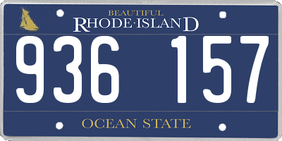 RI license plate 936157