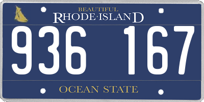 RI license plate 936167