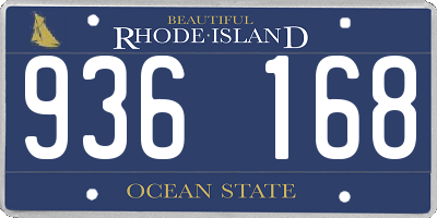 RI license plate 936168