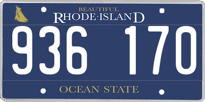RI license plate 936170