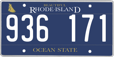 RI license plate 936171