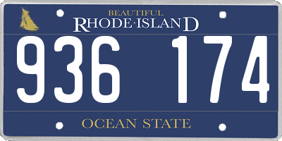 RI license plate 936174