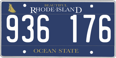 RI license plate 936176
