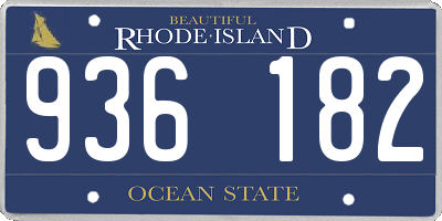 RI license plate 936182