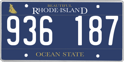 RI license plate 936187
