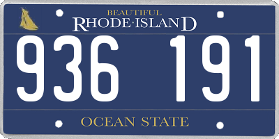 RI license plate 936191