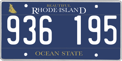 RI license plate 936195