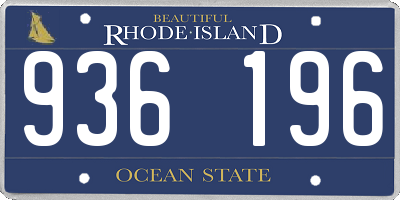 RI license plate 936196