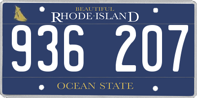 RI license plate 936207