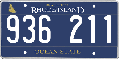 RI license plate 936211