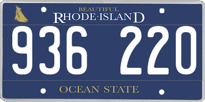 RI license plate 936220