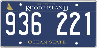 RI license plate 936221