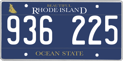 RI license plate 936225