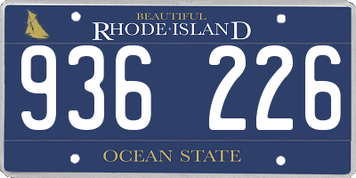 RI license plate 936226
