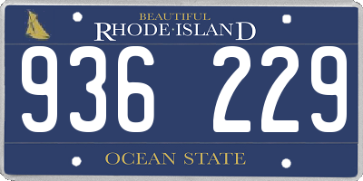 RI license plate 936229