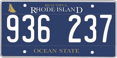 RI license plate 936237