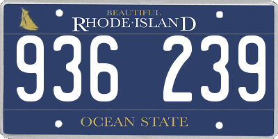 RI license plate 936239