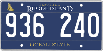 RI license plate 936240
