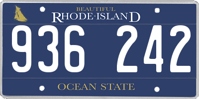 RI license plate 936242