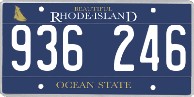 RI license plate 936246