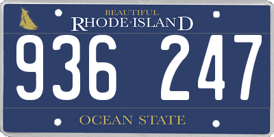 RI license plate 936247