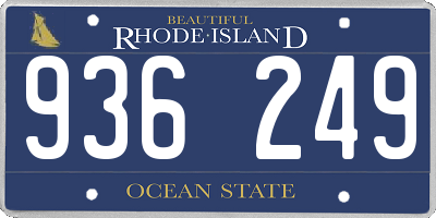 RI license plate 936249