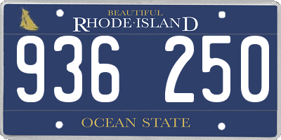 RI license plate 936250