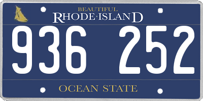 RI license plate 936252