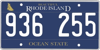 RI license plate 936255
