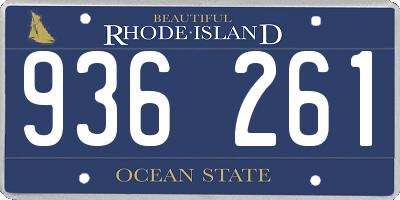 RI license plate 936261