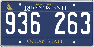 RI license plate 936263