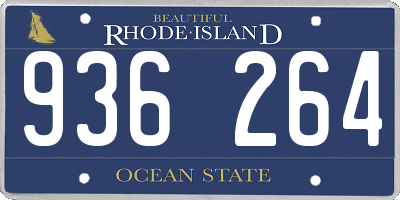 RI license plate 936264