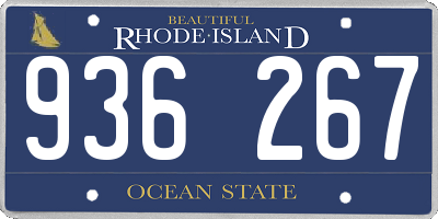 RI license plate 936267