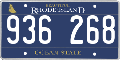 RI license plate 936268