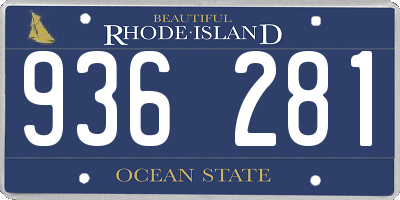RI license plate 936281