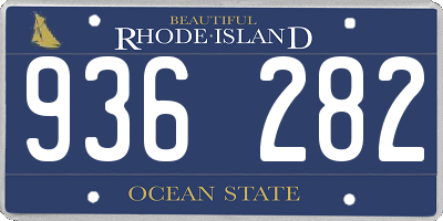 RI license plate 936282